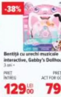 Bentiță cu urechi muzicale interactive