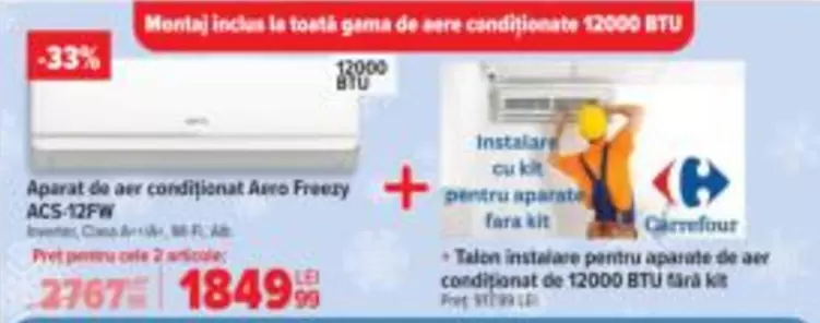 Aparat de aer conditionat Aero Freezy ACS-12FW