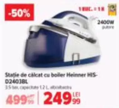 Stație de călcat cu boiler