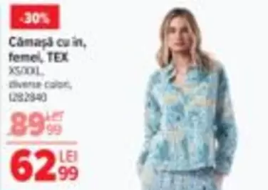 Cămașă cu in, femei, TEX X500L