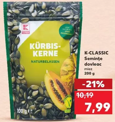 Kürbiskerne Natur belassen