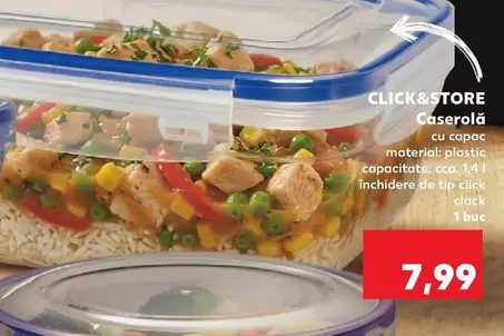 CLICK&STORE Casserolă cu capac