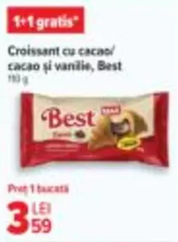 Croissant cu cacao / cacao și vanilie