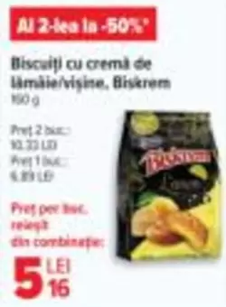 Biscuiți cu cremă de lămâie/vișine