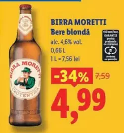 Birra Moretti - Bere blondă