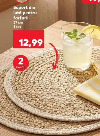 Suport din iută pentru farfurii