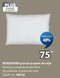 pernă cu pene de rață