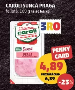 CAROLI ŞUNCĂ PRAGA feliată