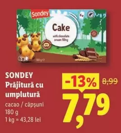 Prăjitură cu umplutură cacao / căpsuni