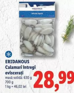 Calamari întregi eviscerați