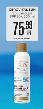 Gerovital - Spumă copii SPF 50+, 200 ml