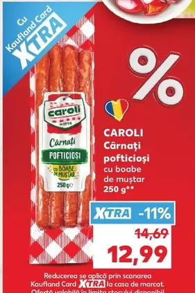 Cârnați pofticioși cu boabe de muștar
