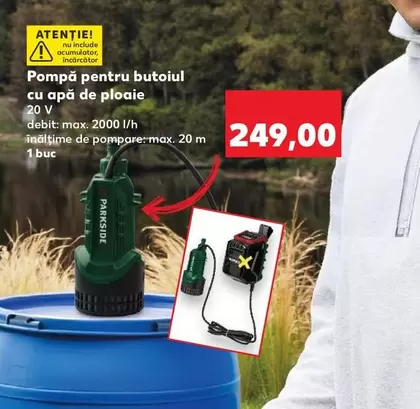 Pompă pentru butoi cu apă de ploaie