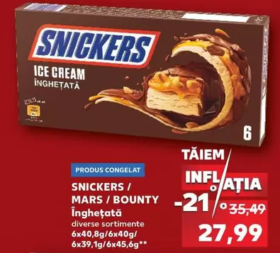 Snickers - SNICKERS / MARS / BOUNTY Înghețată