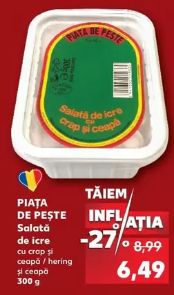 Salată de icre cu crap și ceapă