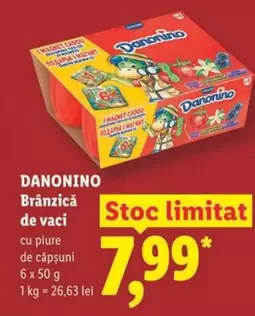 Brânzică de vaci cu piure de căpșuni