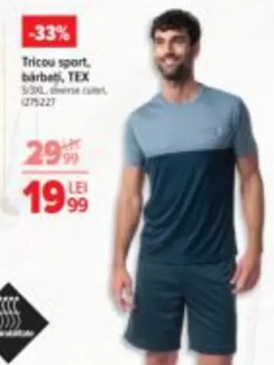Tricou sport, barbati, TEX (275227)