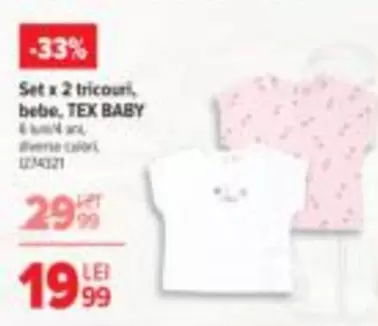 Set x 2 tricouri, bebe, 6 luni/4 ani, diverse culori, 1234321