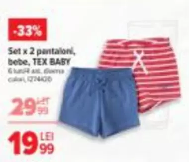 Set x 2 pantaloni, bebe, TEX BABY