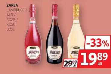 Zarea - LAMBRUSCO ALB / ROZE / ROȘU