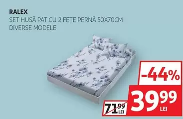 SET HUSĂ PAT CU 2 FEȚE PERNĂ 50X70CM