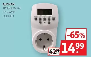 Auchan - TIMER DIGITAL IP 16AMP SCHUKO