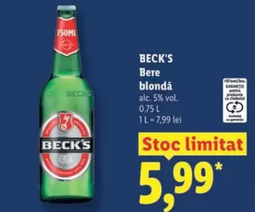 Beck's - Bere blondă