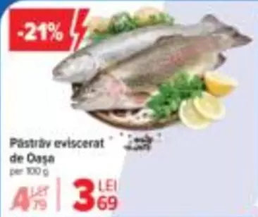 Păstrăv eviscerat