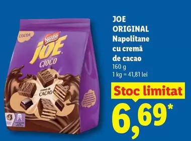 JOE ORIGINAL Napolitane cu cremă de cacao