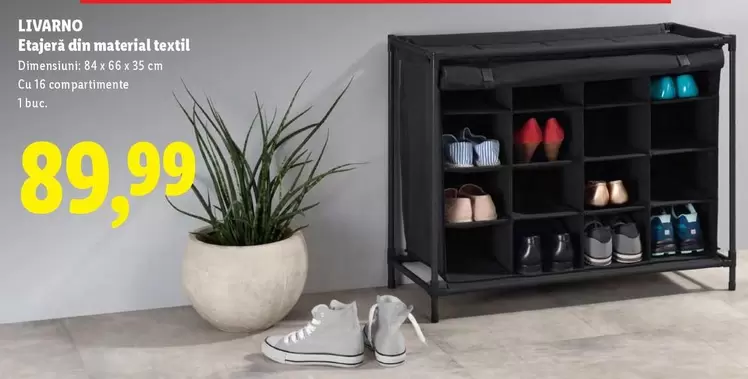 Etajeră din material textil