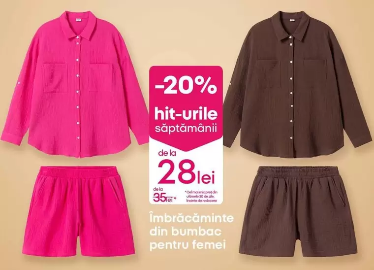 Îmbrăcăminte din bumbac pentru femei