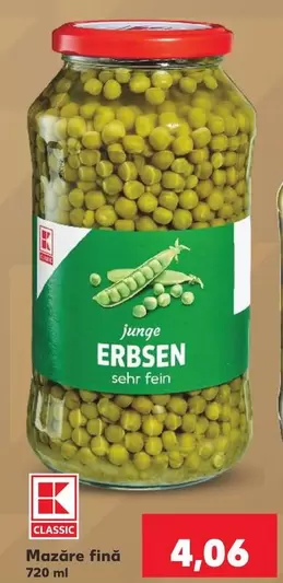 Junge Erbsen sehr fein