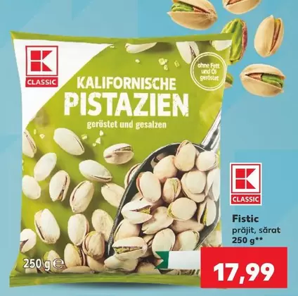 Kalifornische Pistazien Geröstet und Gesalzen