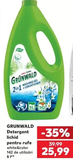 Detergent lichid pentru rufe white&color 142 de utilizări