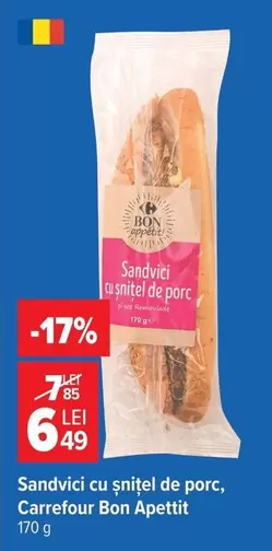 Sandvici cu șnițel de porc