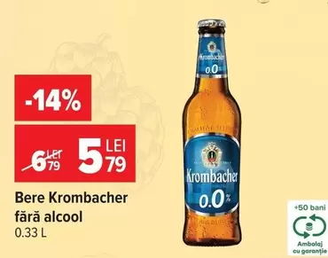 Bere Krombacher fără alcool