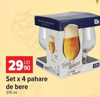 Set x 4 pahare de bere