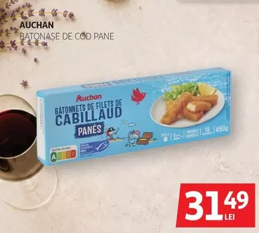 Auchan - Batonase de cod pane