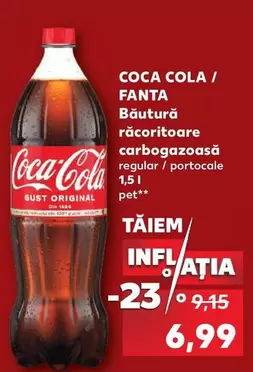 Coca Cola - COCA COLA / FANTA Băutură răcoritoare carbogazoasă regular / portocale