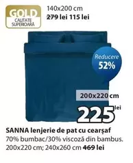 SANNA lenjerie de pat cu cearșaf