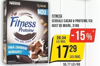 FITNESS CEREALE CACAO & PROTEINE/CU GUST DE MIERE