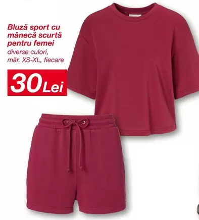 Bluză sport cu mânecă scurtă pentru femei