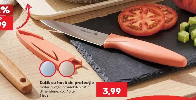 Cuțit cu husă de protecție