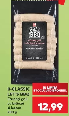 Cârnați grill cu brânză și bacon