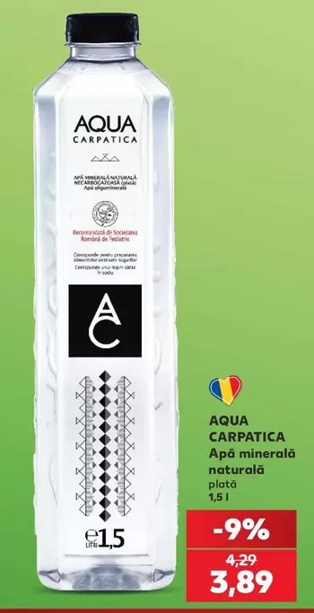 Apă minerală naturală plată
