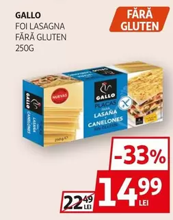FOI LASAGNA FĂRĂ GLUTEN