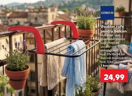 Uscător rufe pentru balcon