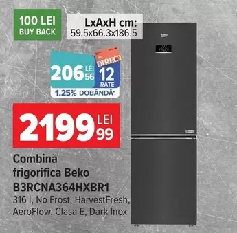 Beko - Combina frigorifica B3RCNA364HXBR1