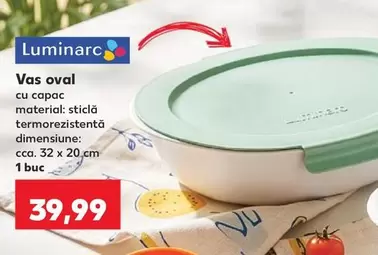 Vas oval cu capac