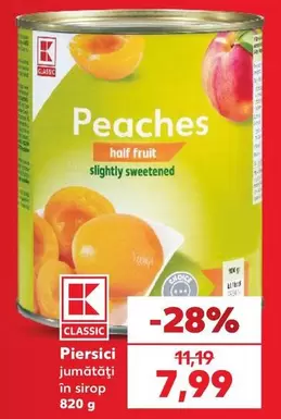 Peaches half fruit slightly sweetened